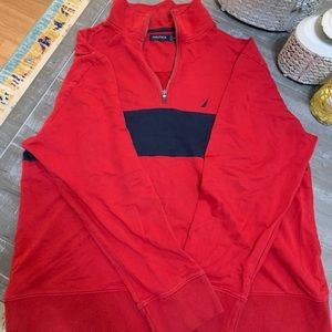 Nautica Half Zip Bright Red Jacket